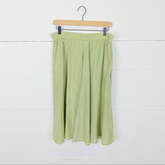 Pappagallo 100% Silk Midi Skirt Size L - Picture 2 of 4